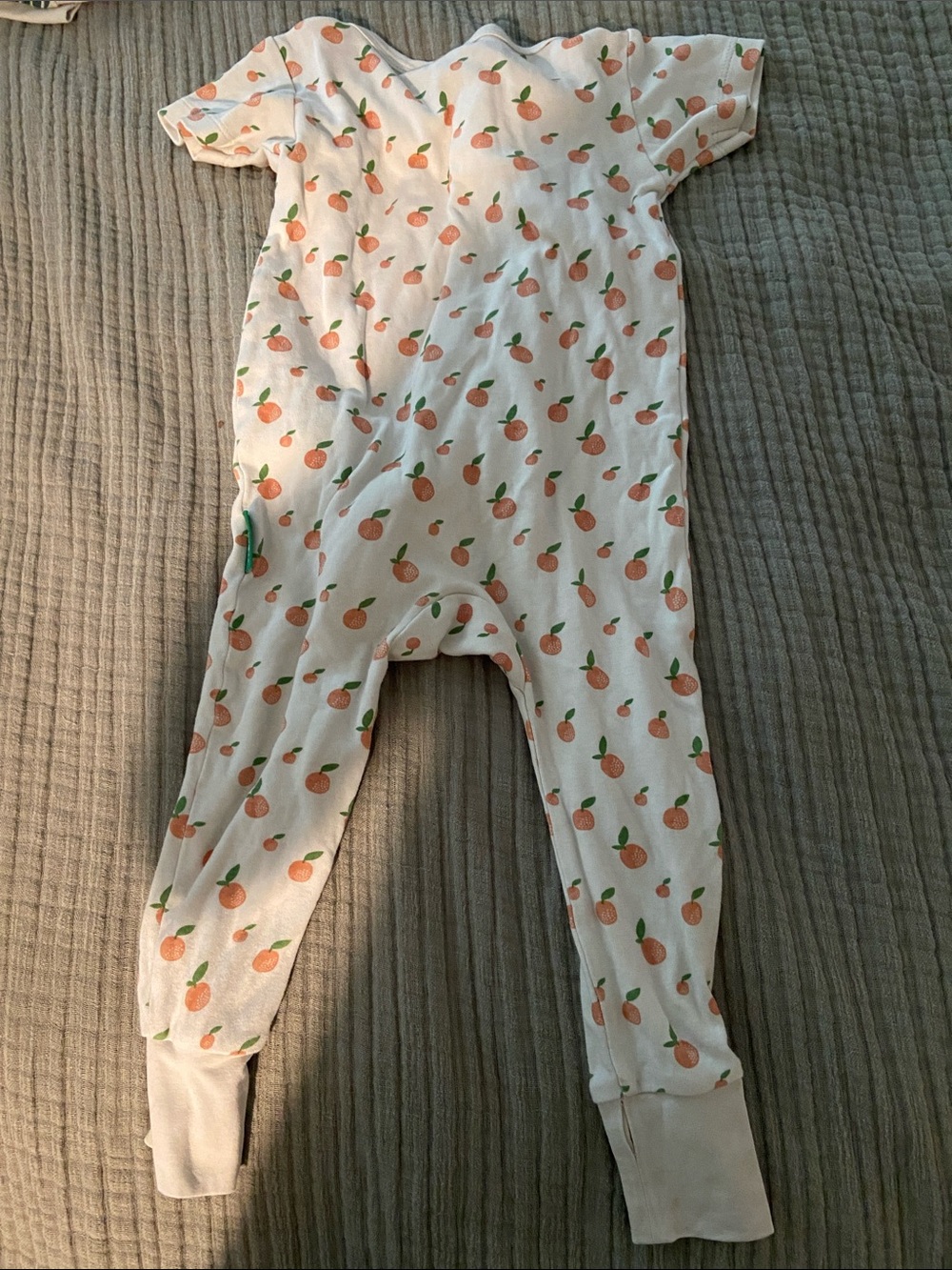 Parade organic 18-24 months Peach Print Zip Front One-Piece - Picture 5 of 5